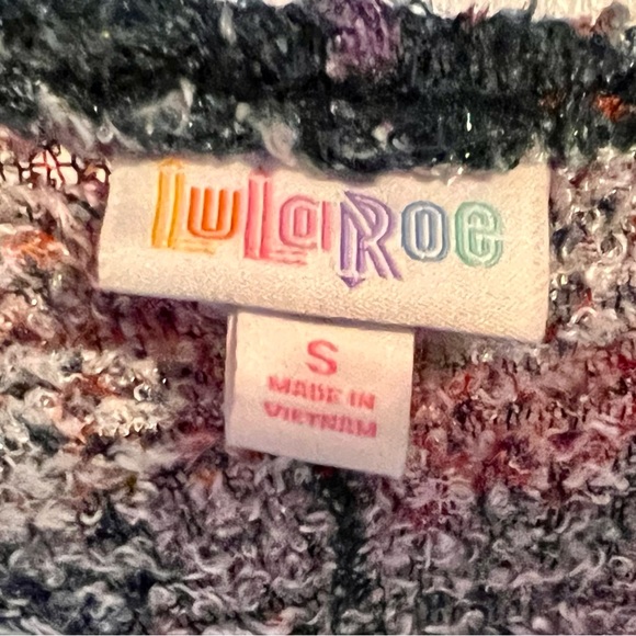 Women's LuLaRoe Blotch Open Knit Front Cardigan 3/4 Dolman Sleeve Hi-Low Small - Picture 3 of 3